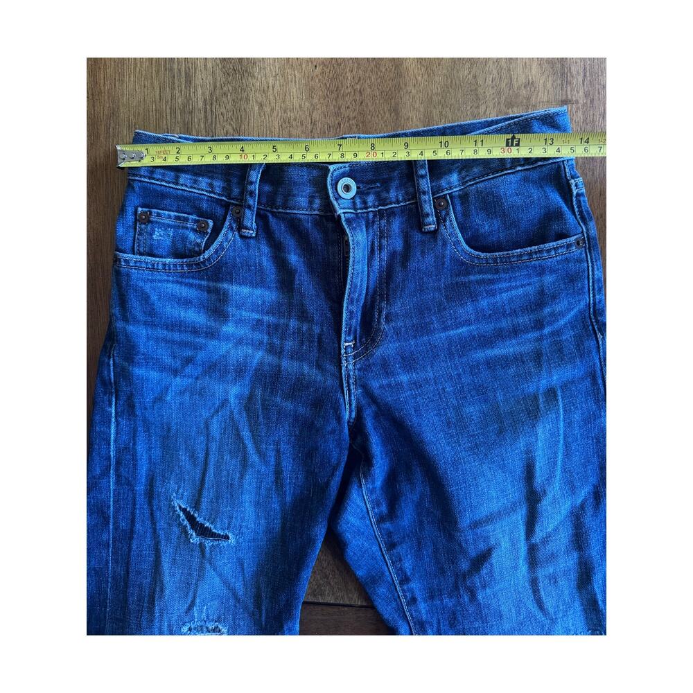 Uniqlo Premium Kaihara Denim Slim Boyfriend Tapered Distressed Jeans 22 00 - Picture 5 of 13